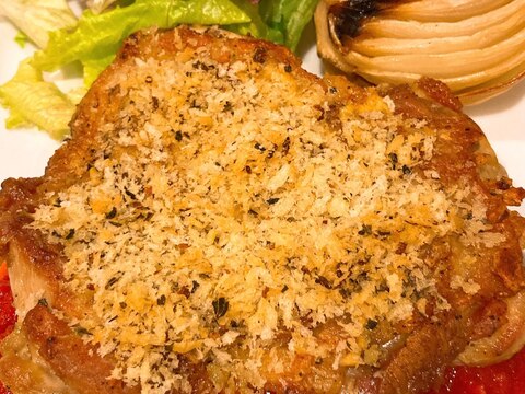 チキンの香草パン粉焼き　トマトソース